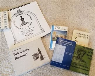 Bell county, Temple and Texas books along with lots more 