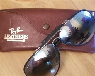 Vintage Ray Ban Leather sunglasses 