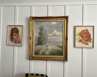 "Northern Tissue Girl's" prints, Framed Field-of-Flowers 