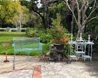 Painted Iron Accents, Cast Concrete Figures