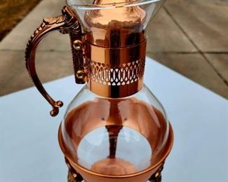 vintage copper carafe, Turkish 