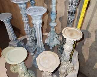 Gothic or French altar candle holders for pillars 