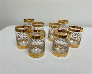 SET OF EIGHT, MID CENTURY GLASSES FROM VIENNA , AUSTRIA, NEVER USED, PERFECT COND.