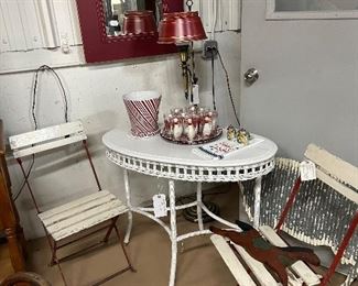 FRENCH BISTRO CHAIRS, OVAL WHITE WICKER TABLE, DON'T MISS OUR COUNTRY ROOM.