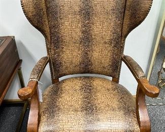 DREXAL ANIMAL SKIN LEATHER CHAIR. JUST CLASS!!