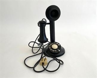 Antique Candlestick Telephone Rotary Dial Phone