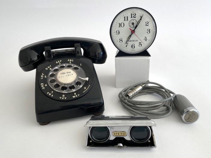 Vintage Lot - Rotary
Phone Clock Microphone
Binoculars 