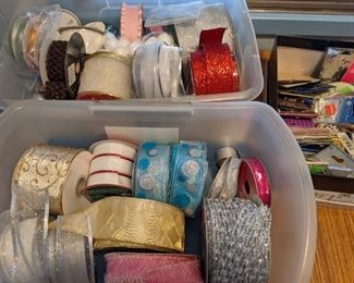 Ribbons and craft supplies