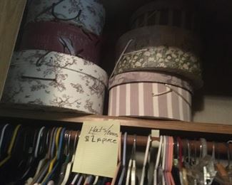 hats and hat boxes 