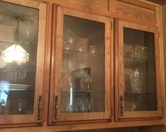 glasses, dishes, knick knacks