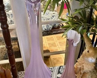Lavender tall swung vases