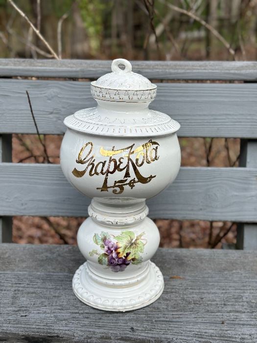 FABULOUS!! Grape Kola Porcelain Painted Beverage Dispenser