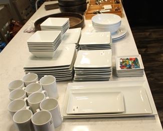 Large amount of Crate and Barrel dishes.    UPDATE:  Approximately half of the Crate & Barrel dishes have been removed from the sale.