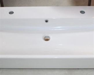 Cerastyle by Nameeks Pinto White Ceramic 40" wall mount or vessel (above the counter) bathroom sink. New, never used.