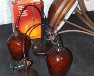 Pendulum ceiling light fixtures.