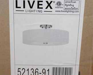 Livex ceiling light fixture, new in box.