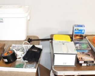 Lots of hardware and tools.