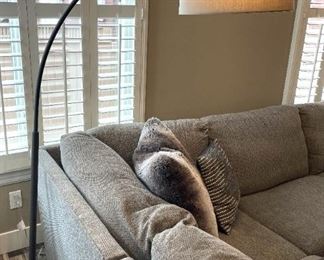 Arm extension lamp. Sectional not for sale at this time. It was removed by client.