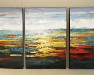 Trio painting signed by "Joe".