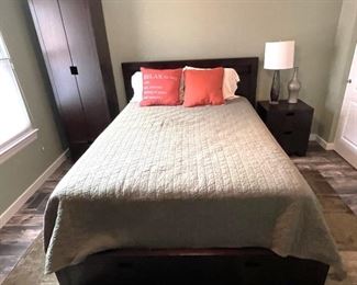 Great bedroom furniture.  Queen size bed, wardrobe and nightstand.