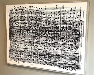 Musical notes print.