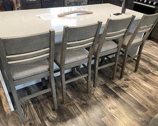 Backside of bar stools.