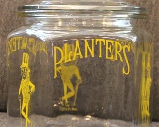 Vintage Planters Peanuts lidded jar.