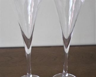 Orrefors champagne flutes.