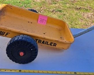 VINTAGE PULL-BEHIND CHILD'S TRAILER