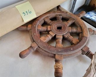 SHIP'S WHEEL and CHART