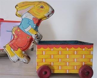 VINTAGE RABBIT TIN TOY