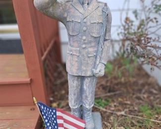 VETERANS CONCRETE STATUE
