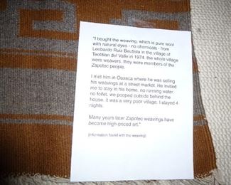 The story about this weaving.