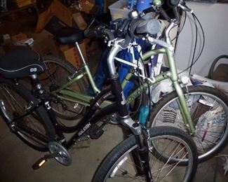 Here are two of the bikes ready to ride, great condition