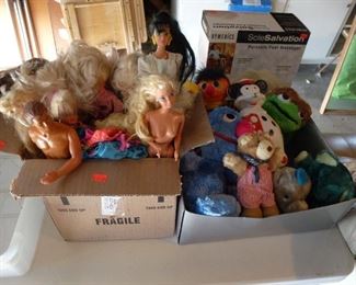 The barbie and friends box! Plus Sesame Street buddies,all vintage and have been stored for over 20 years. More treasures are being found!