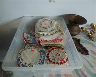 Old handmade doilies