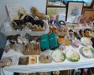 Here is the Breyer horse collection and many other collectibles