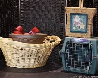 Large Woven Basket Pet Taxi and More