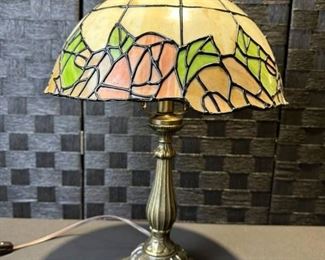 Tiffany Style Stained Plastic Floral Lamp