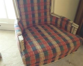 matching pair of these plaid French side chairs