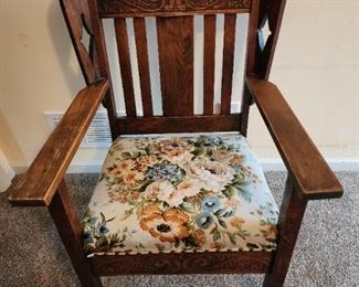 Antique mission style chair