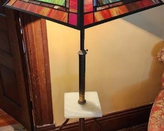 Stained glass lamp stand