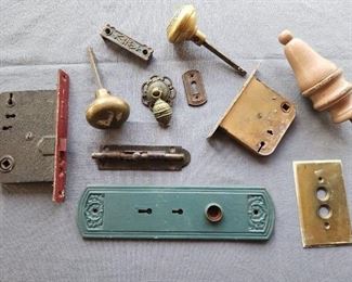 Antique door knobs and fixtures