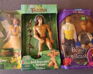 Tarzan and Beauty and The Beast toys