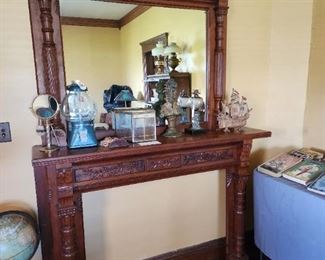 Large fireplace mantle