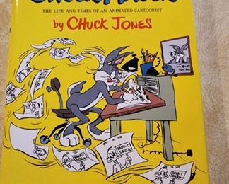 Chuck Jones Chuck Amuck book with Steven Spielberg forward, Autographed by Friz Freleng