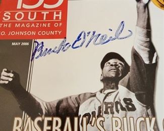 Buck Oneil autographed 435 South Magazine with a picture of Buck