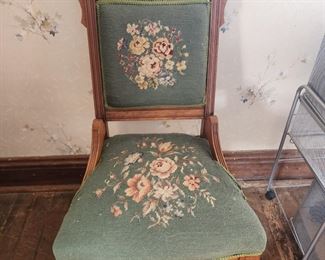 Eastlake embroidered chair