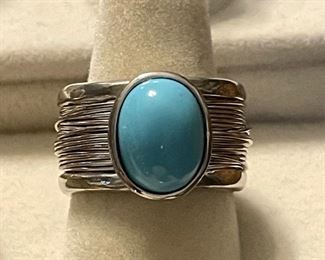 sleeping beauty turquoise sterling ring