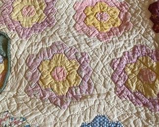 antique flower garden quilt